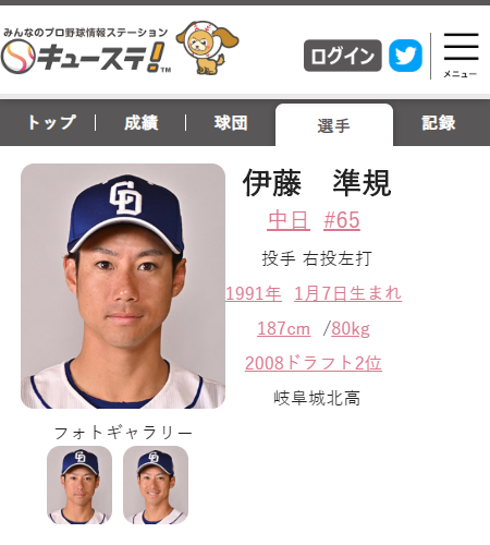 BBH ベースボールヒーローズ 中日 2010 ロケテスト版 伊藤準規 【美品